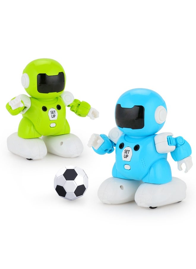 2 Player RC Soccer Robots for Kids – Infrared Remote Control Soccer Robot Toys for Kids with Ball-Kicking Action, Lights and Music for Boys and Girls