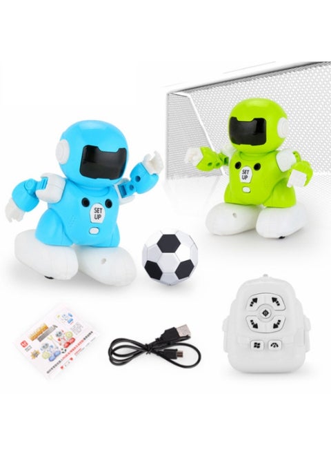 2 Player RC Soccer Robots for Kids – Infrared Remote Control Soccer Robot Toys for Kids with Ball-Kicking Action, Lights and Music for Boys and Girls