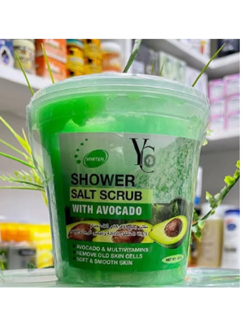 واي سي مقشر ملح الاستحمام بالأفوكادو