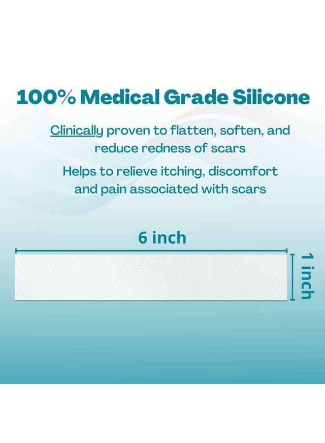 MyNewGel NewGel+ Advanced Silicone Scar Treatment Sheeting for OLD and NEW Scars, for Surgery, Injury, Keloids, C-Section, Burns, and Acne, Reusable, 1" x 6" Sheet (4 Count) - CLEAR - Image 3