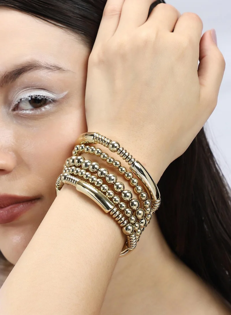 سوهي ألمكارا سوار متعدد الطبقات مجوهرات اصطناعية