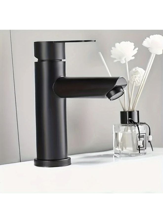 Black 304 Stainless Steel Dual Handle Faucet With Ceramic Valve For Bathroom Sink - Image 3