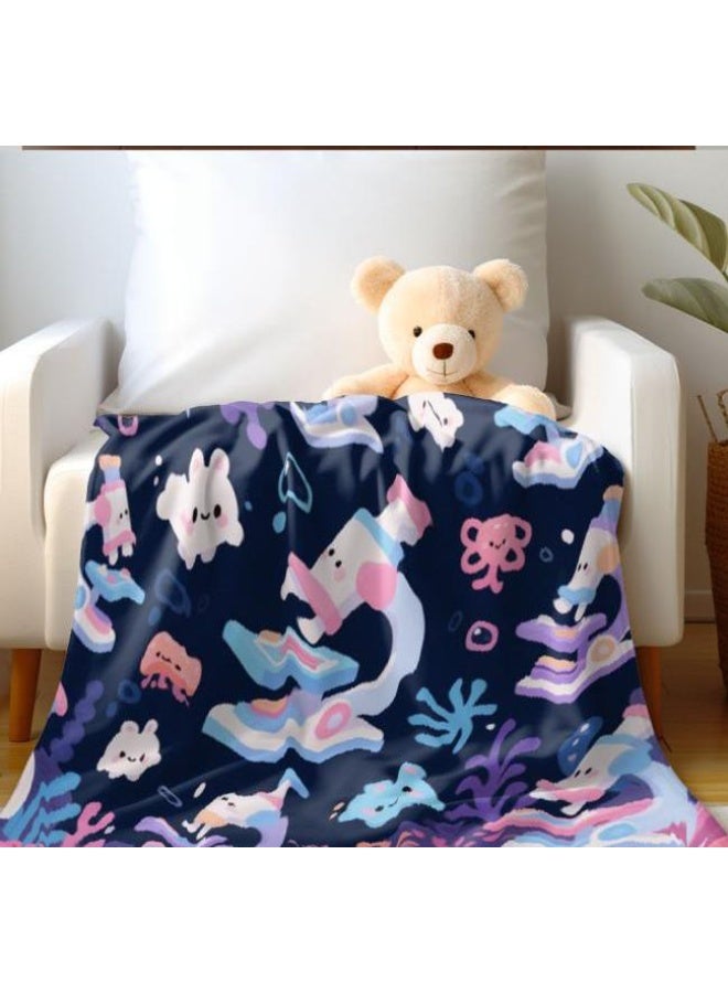 عام بطانية رقيقة من الفانيلا (دافئة ومريحة، ومناسبة للنوم واستخدام الألعاب وإزالة الغبار ومقاومة للرمل) 150 سم * 200 سم - 1167 - Image 5