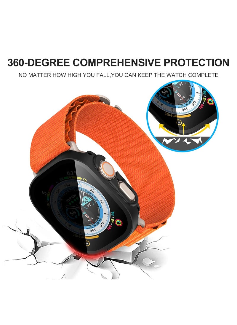 Aookay - [2 Pack] For Apple Watch Ultra 2/Ultra 49mm Privacy Screen Protector Case, [Anti-Peeping] Ultra-Thin Tempered Glass Case Cover for Apple Watch Ultra 2/Ultra 49mm - Image 1