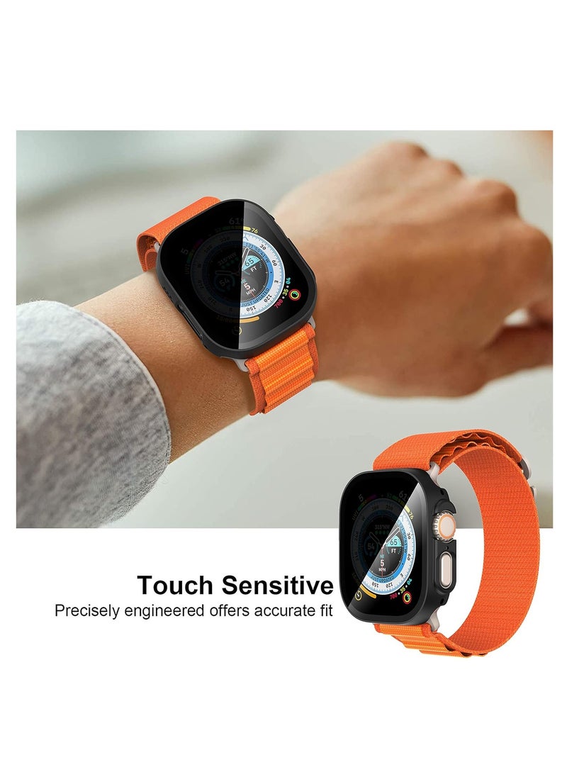 Aookay - [2 Pack] For Apple Watch Ultra 2/Ultra 49mm Privacy Screen Protector Case, [Anti-Peeping] Ultra-Thin Tempered Glass Case Cover for Apple Watch Ultra 2/Ultra 49mm - Image 1