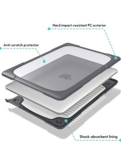 erorex MacBook Pro 13 Inch 2023 M2, 2022 2020 M1 A2338/ A2289/ A2251, Heavy Duty Hard Shell Case with Dual Layer Protective Cover and Kickstand for MacBook Pro 13-inch -Grey  - Image 5