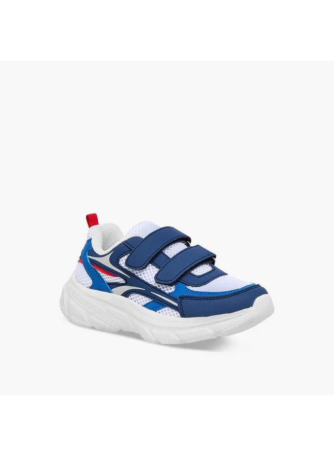 LBL by Shoexpress Boys Panelled Sneakers with Hook and Loop Closure