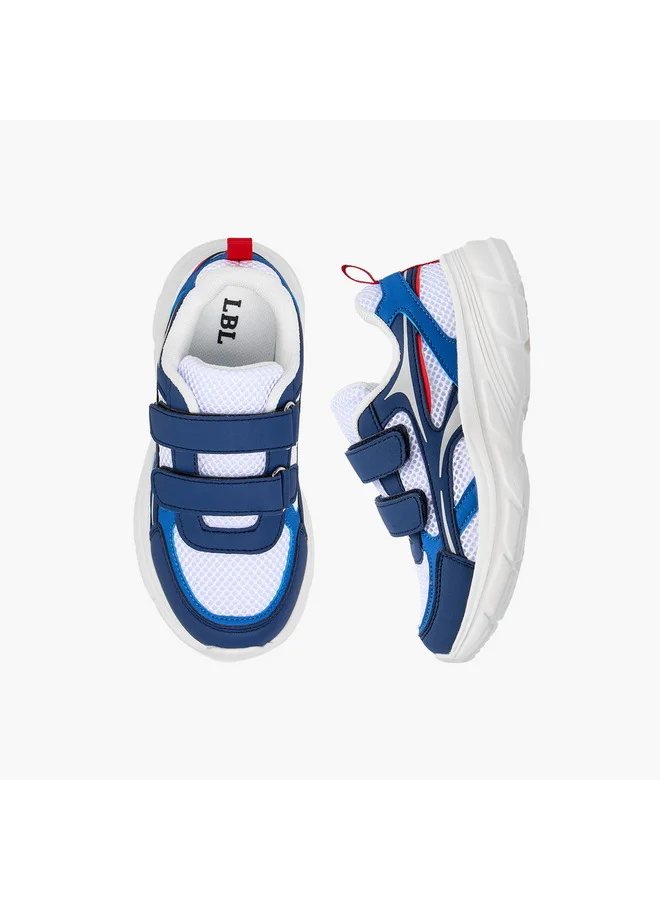 LBL by Shoexpress Boys Panelled Sneakers with Hook and Loop Closure