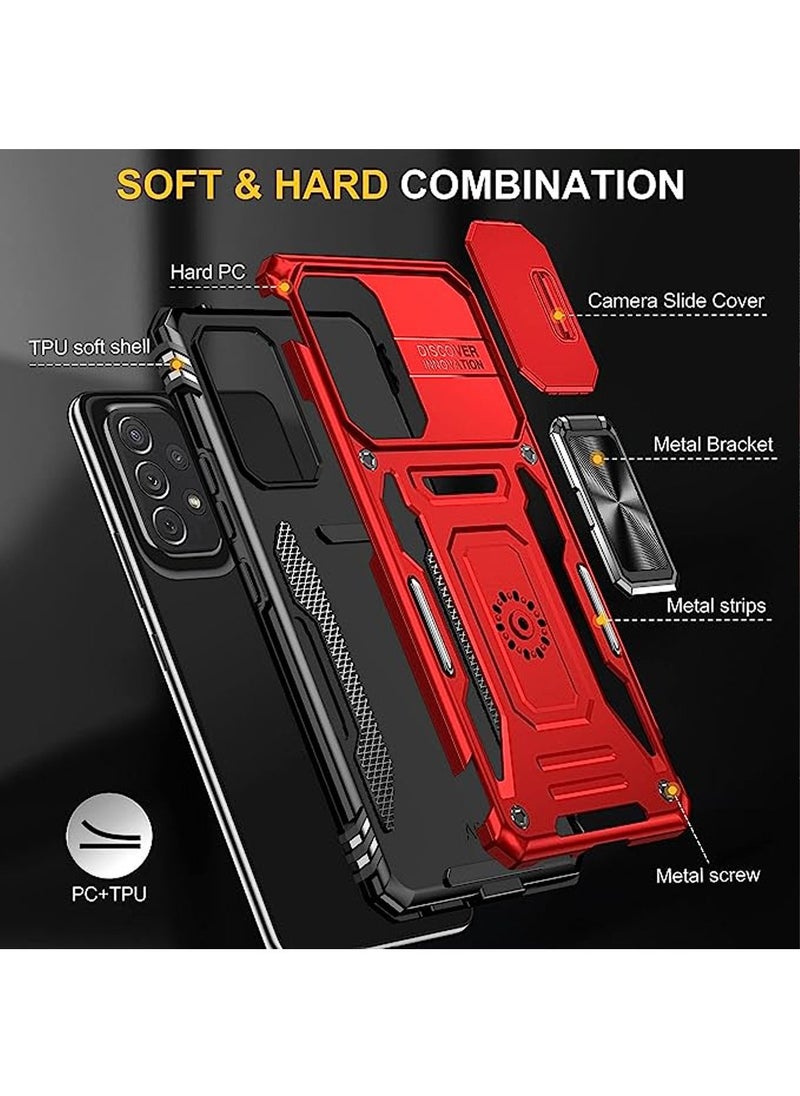 Galaxy A73 5G Case Cover with Stand Kickstand Ring and Camera Cover Protector, Military Grade Shockproof Protective Cover for Samsung Galaxy A73 - pzsku/Z0D626F7F1D2CFACA3CA8Z/45/_/1721118964/e8bf9b47-80fa-4658-b563-3d87e86361a4