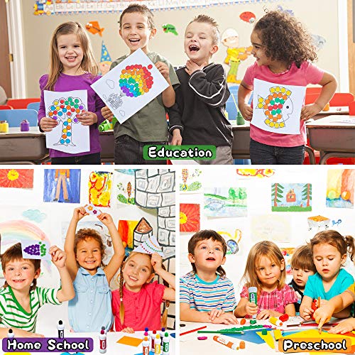 Nicecho Dot Markers, Washable Dot Markers Toddlers & Preschoolers, 24 Colors Bingo Paint Daubers Marker Kit with Free Activity Book - Image 5