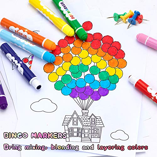 Nicecho Dot Markers, Washable Dot Markers Toddlers & Preschoolers, 24 Colors Bingo Paint Daubers Marker Kit with Free Activity Book - Image 3