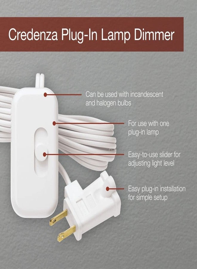 Lutron Credenza Plug-In Dimmer for Halogen and Incandescent Bulbs, TT-300H-BR, Brown - Image 2