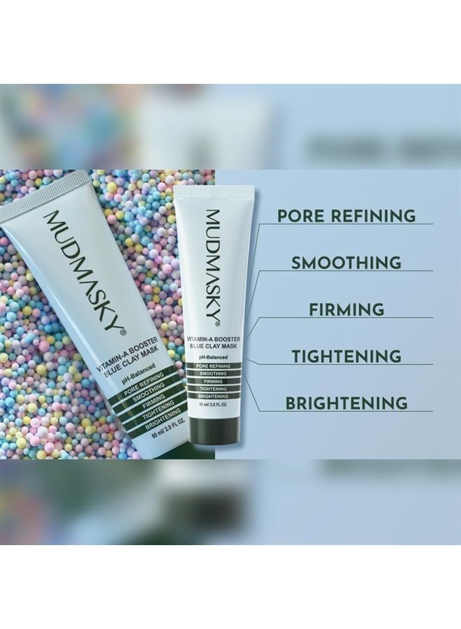 MUDMASKY Vitamin-A Booster Blue Clay Mask 60ml / 2.0 FL. OZ. - Image 5