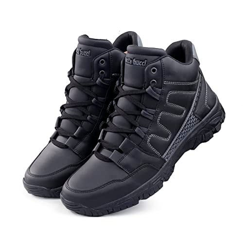Bacca Bucci Mens Yak High Ankle 6 Inches Riding Boots For Mountaineering Backpacking Hiking & Trekking | Mild Waterproof Protection With Turbo Insole Technology- Black, Size Uk10 - Image 2