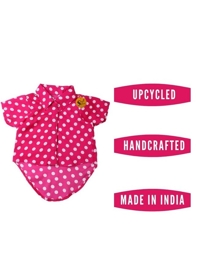 Sage Square Crazy Printed Dog Shirt, Trending Dog Shirt, Ultra Soft & Light Weight, Comfortable & Breathable Dog Apparel, Trendy Outfit (Medium - 18 Inch) (Polka Pink)  - Image 3