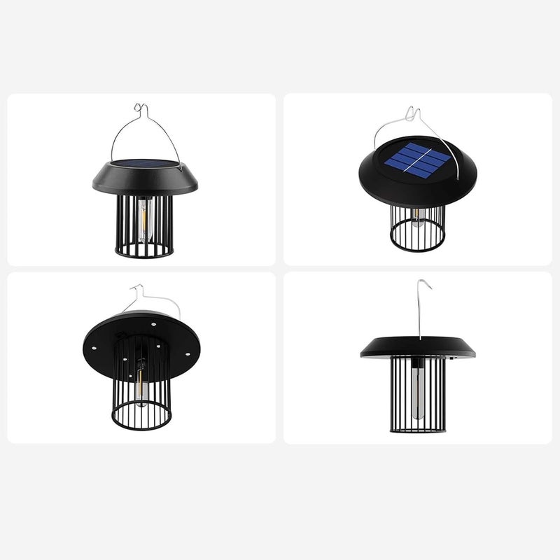 AUM ENTERPRISE Solar Lanterns Outdoor Waterproof Upgraded Bright Hanging Solar Lights for Outside Solar Powered Lanterns Lighting LED for Garden Patio Yard Decorative 2 Pack - Image 2