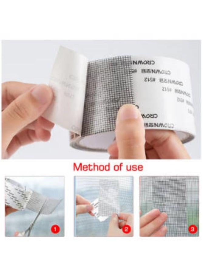 Screen Repair Tape Mosquito Net Repair Tape Self Adhesive Screen Fiberglass Mesh Patch Repair Waterproof Screen Patch Repair for Window and Door Screen Repair Anti-Mosquito - Image 5