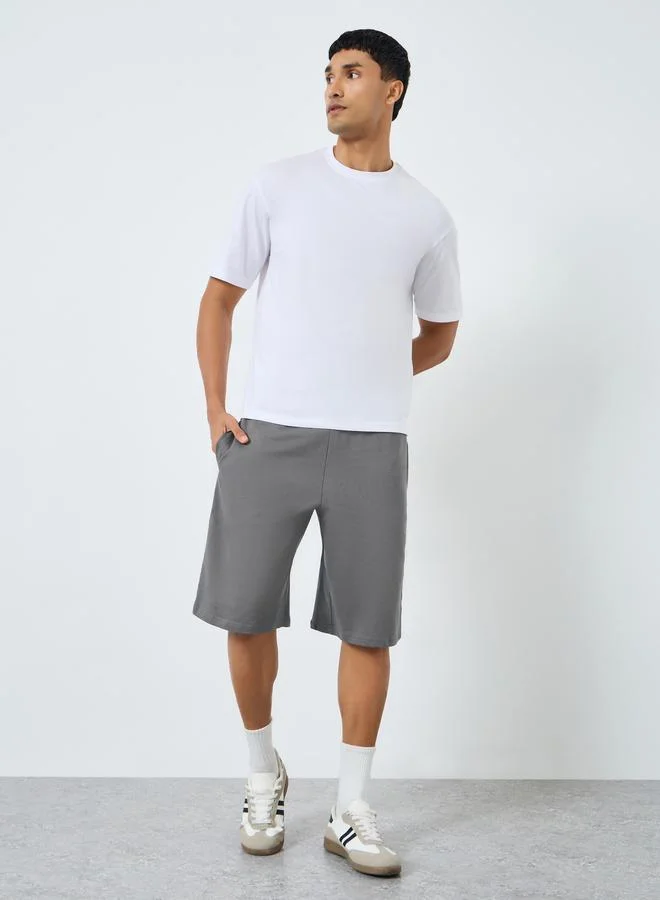 ستايلي شورت تيري مع رباط خصر