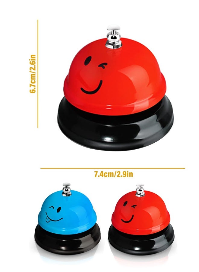 جرسان صغيران لاستدعاء الزبائن، جرس مكتب معدني يدوي صغير مناسب للاستقبال في المطاعم والمكاتب والفنادق - Image 2