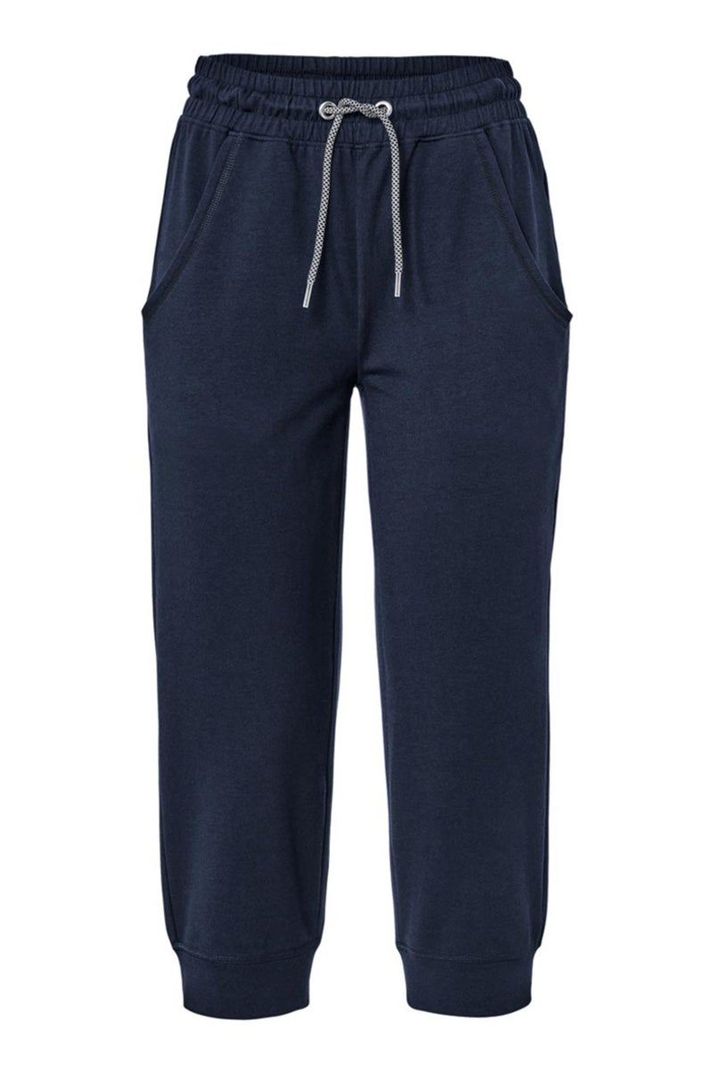 Tchibo Women Sportswear Fit Outdoor Cropped Trousers Pants, Navy  - Image 2