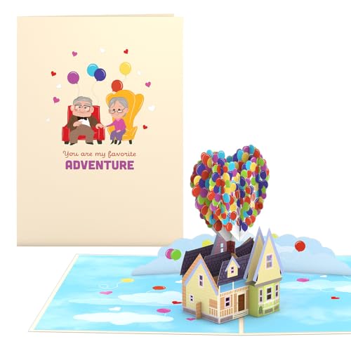 Lovepop Everyday Pop-Up Card for Her and Him - 3D Disney & Pixar Greeting Cards for Boys, Girls, Men, Women - My Favorite Adventure - 5" x 7" Up House Card - Blank Notecard & Envelope Included - Image 1
