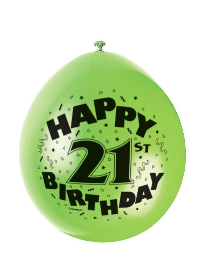 Unique بالونات عيد الميلاد السعيد 21 المتنوعة بحجم 9" - Image 3