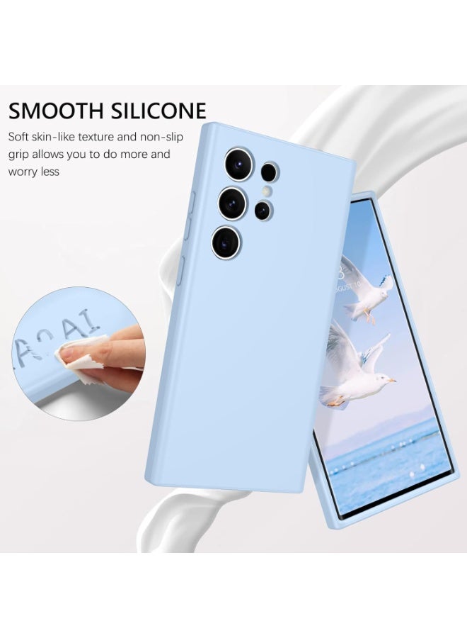 حومة Samsung Galaxy S23 الٹرا فون کیس مائع سلیکون سلم پتلا نرم ربڑ کیس سادہ ہموار جیل کور برائے Samsung Galaxy S23 Ultra 6.8-inch - Image 3