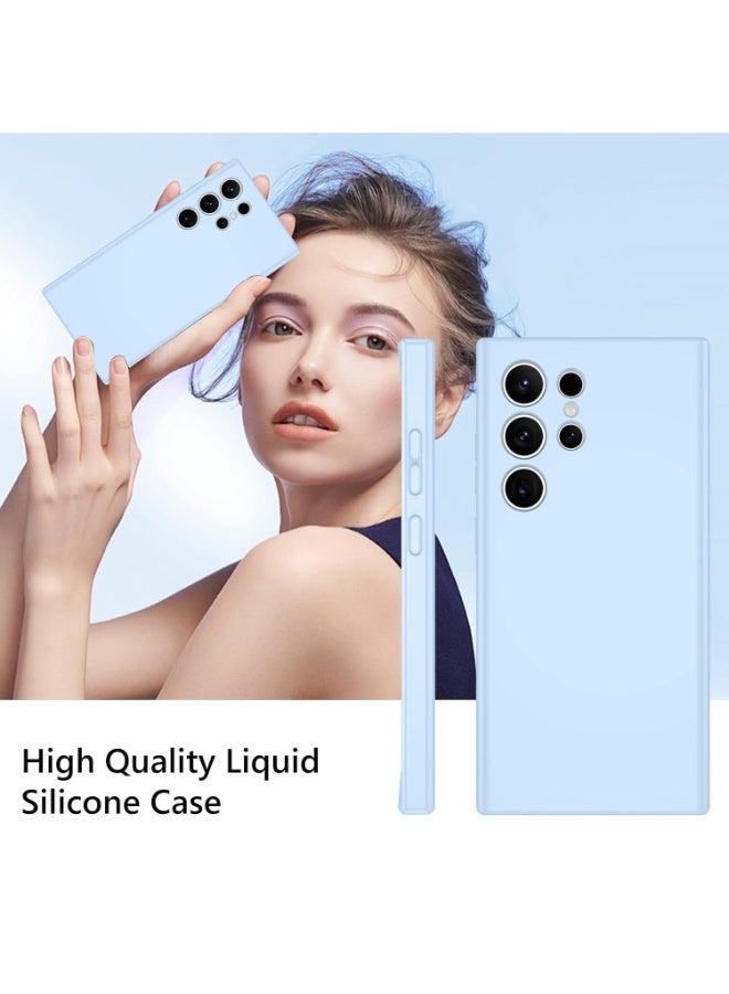 حومة Samsung Galaxy S23 الٹرا فون کیس مائع سلیکون سلم پتلا نرم ربڑ کیس سادہ ہموار جیل کور برائے Samsung Galaxy S23 Ultra 6.8-inch - Image 4