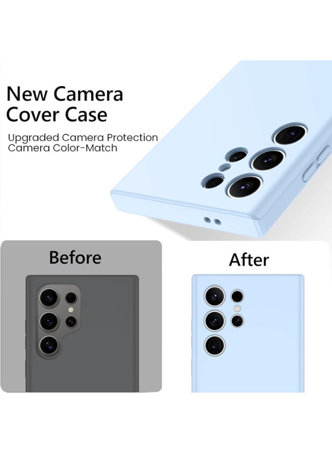 حومة Samsung Galaxy S23 الٹرا فون کیس مائع سلیکون سلم پتلا نرم ربڑ کیس سادہ ہموار جیل کور برائے Samsung Galaxy S23 Ultra 6.8-inch - Image 5