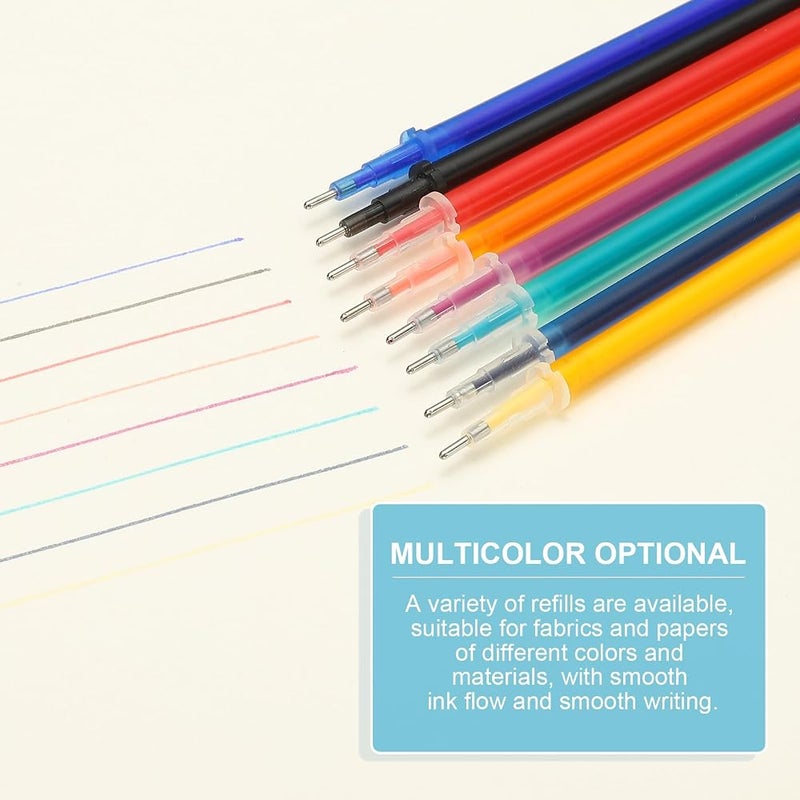 PATIKIL 70 Pcs Erasable Gel Pens Refills, 0.5mm Heat Erasable Pens Refills for Fabric Disappearing Ink Fabric Marking Pen for Sewing Quilting Writing, Multicolor Ink - Image 5