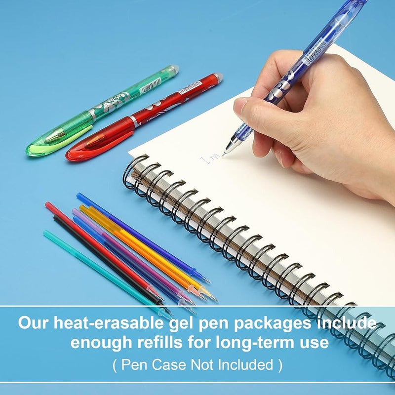 PATIKIL 70 Pcs Erasable Gel Pens Refills, 0.5mm Heat Erasable Pens Refills for Fabric Disappearing Ink Fabric Marking Pen for Sewing Quilting Writing, Multicolor Ink - Image 4