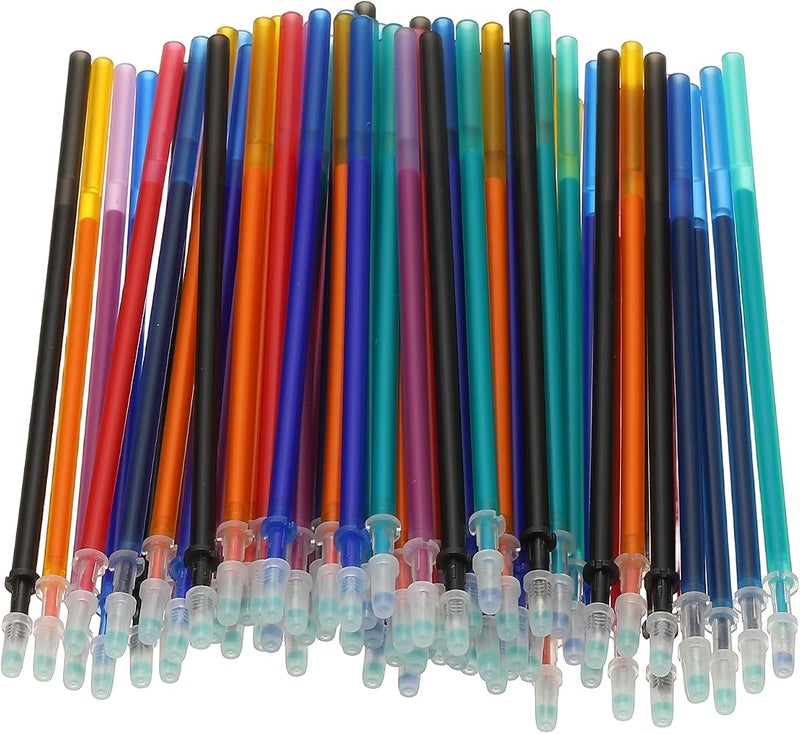 PATIKIL 70 Pcs Erasable Gel Pens Refills, 0.5mm Heat Erasable Pens Refills for Fabric Disappearing Ink Fabric Marking Pen for Sewing Quilting Writing, Multicolor Ink - Image 1