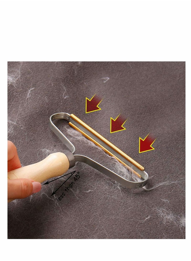 Portable Lint Remover, Clothes Fuzz Shaver - Reusable Double Sided Lint Remover Travel Brush for Removing Lint Pet Hair Dust in Clothes and Furniture (2 Pack)