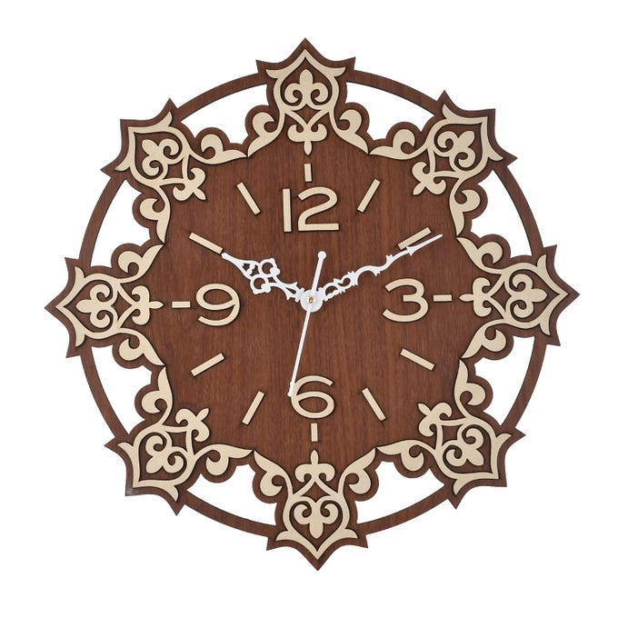 WOODEN WALL CLOCK FOR HOME DECOR VINTAGE WALL CLOCK FOR HOME ANTIQUE WOODEN BIG SIZE WALL CLOCK FOR HOME LIVING ROOM BEDROOM OFFICE AND HALL 15 INCH X 15 INCH WDBG