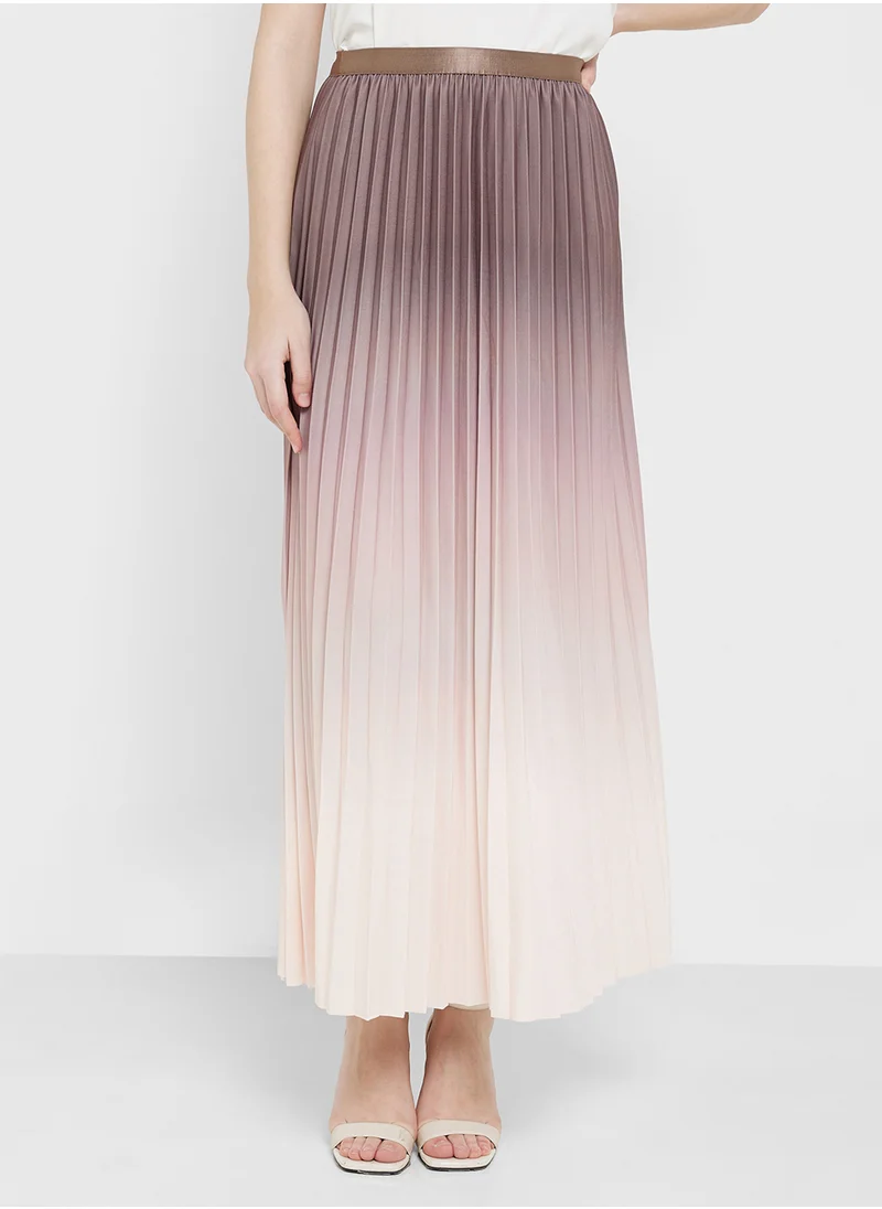 ELLA Omrbe Pleated Skirt