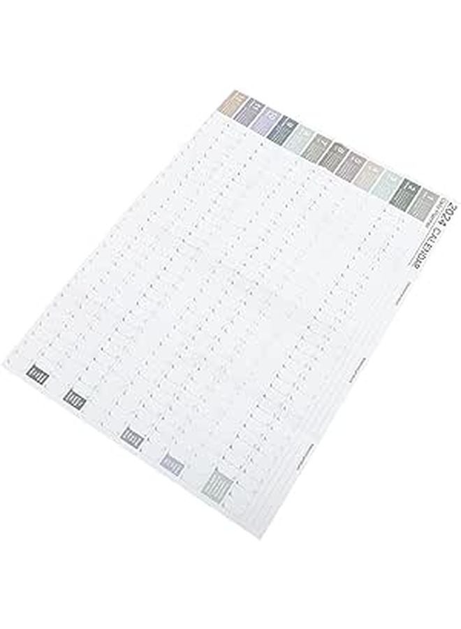 2024 Creative Soft Color Wall Calendar for Home Office Monthly Planner - Image 1