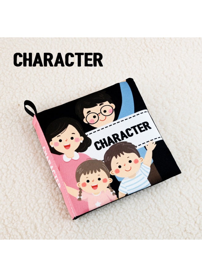 Products Listed Black And White Cognitive Cloth Baby Can't Tear Bite Books Baby Enlightenment Early Education Toys-Color:character (English Version)]  - Image 1