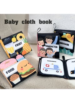 Generic Products Listed Black And White Cognitive Cloth Baby Can't Tear Bite Books Baby Enlightenment Early Education Toys-Color:character (English Version)]  - Image 2