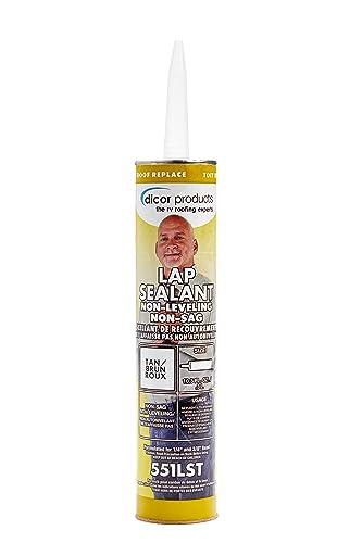 Dicor 551LST-1 HAPS-Free Non-Leveling Lap Sealant - 10.3 Oz, Tan, Secure, Ideal for RV Roofing, Maintenance, Repair, Appliance Application - Image 1