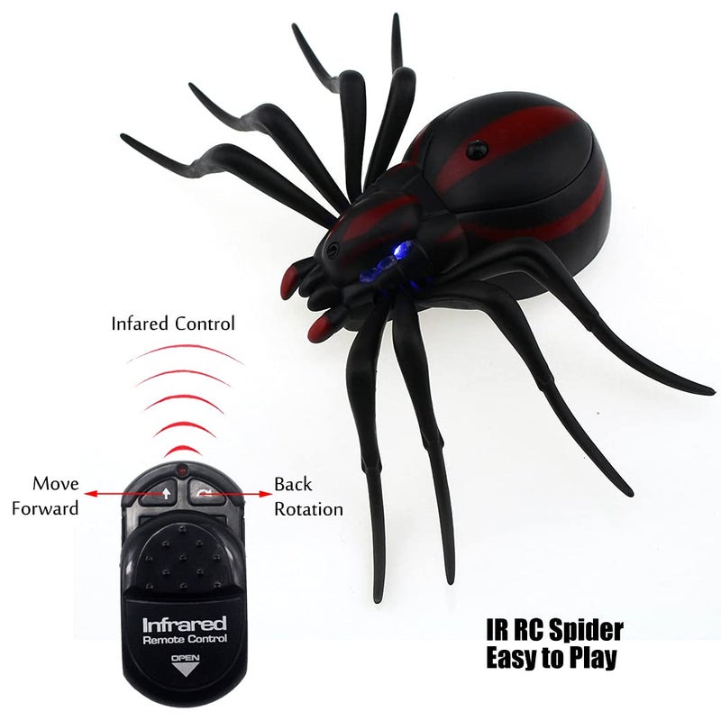 Tipmant RC Spider Remote Control Car Vehicle Animal Scary Prank Toys Electric Electronic Siumlation Fake Kids Birthday Gifts Black - Image 3