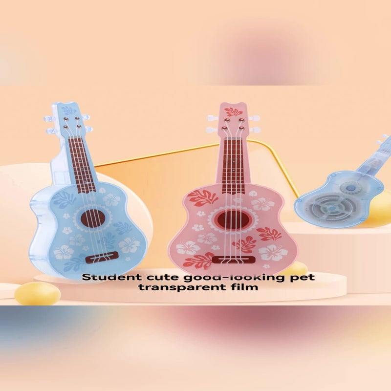 Correction Tape: 20M Large Capacity - Smooth Jam-Free Guitar-Shaped Correction Tape for Students and Music Lovers - Image 3