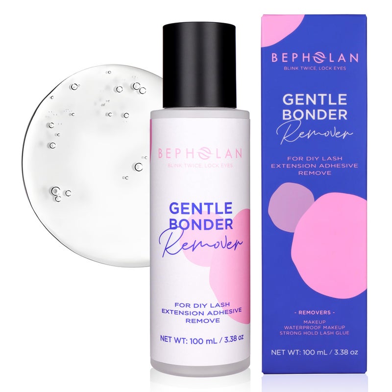 BEPHOLAN Cluster Lash Glue Remover 100ml, DIY Eyelash Extension Remover, Bond & Seal Adhesive Self Use, for Sensitive Eyes, Eye Makeup & Mascara Remover - Image 1