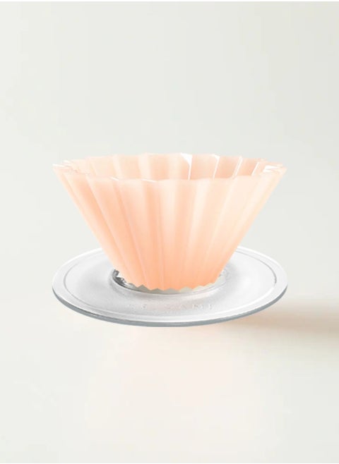 Dripper Air S with Plastic Holder - Pour Over Coffee Maker for 1-2 Cups - Made of AS Resin - Compatible with VCF-01 and Wave 155 filters - Color Matt Pink