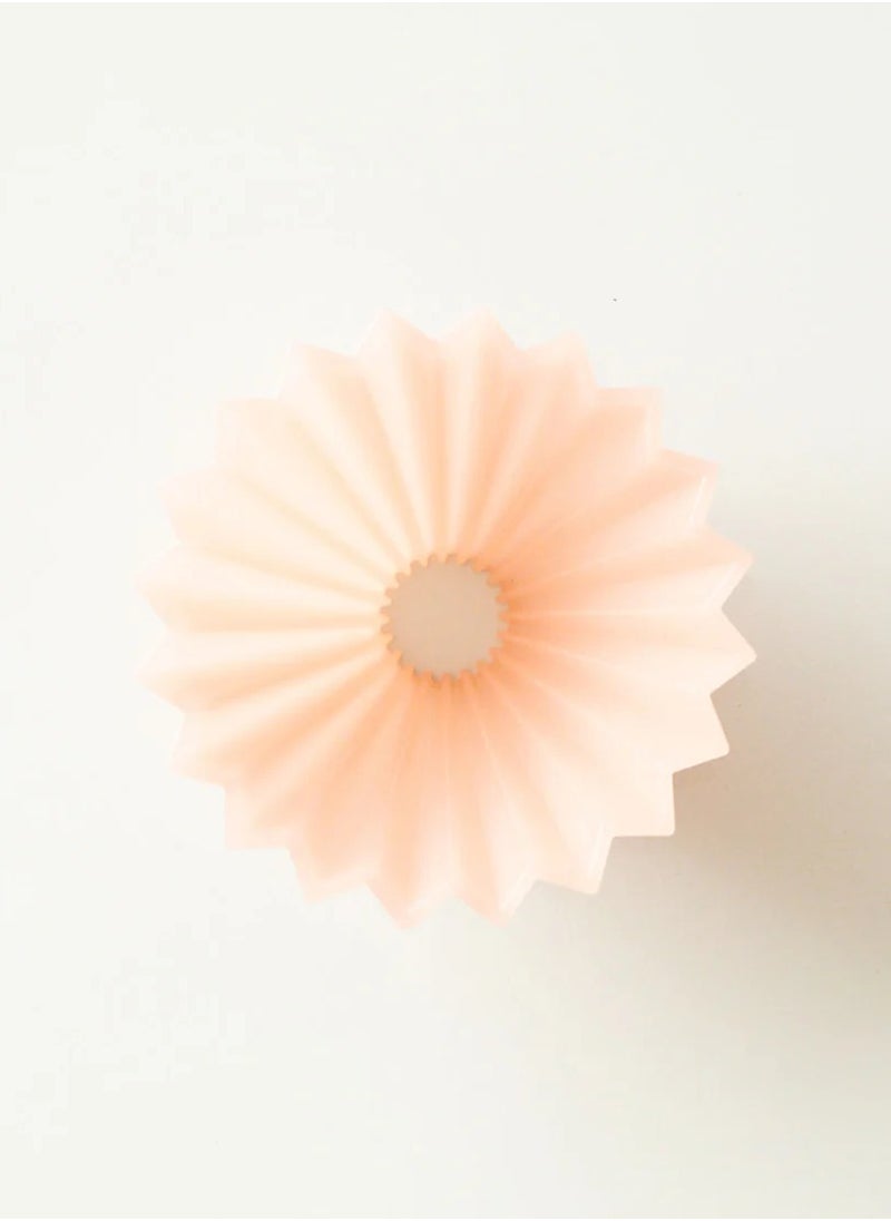 Origami - Dripper Air S with Plastic Holder - Pour Over Coffee Maker for 1-2 Cups - Made of AS Resin - Compatible with VCF-01 and Wave 155 filters - Color Matt Pink - Image 1