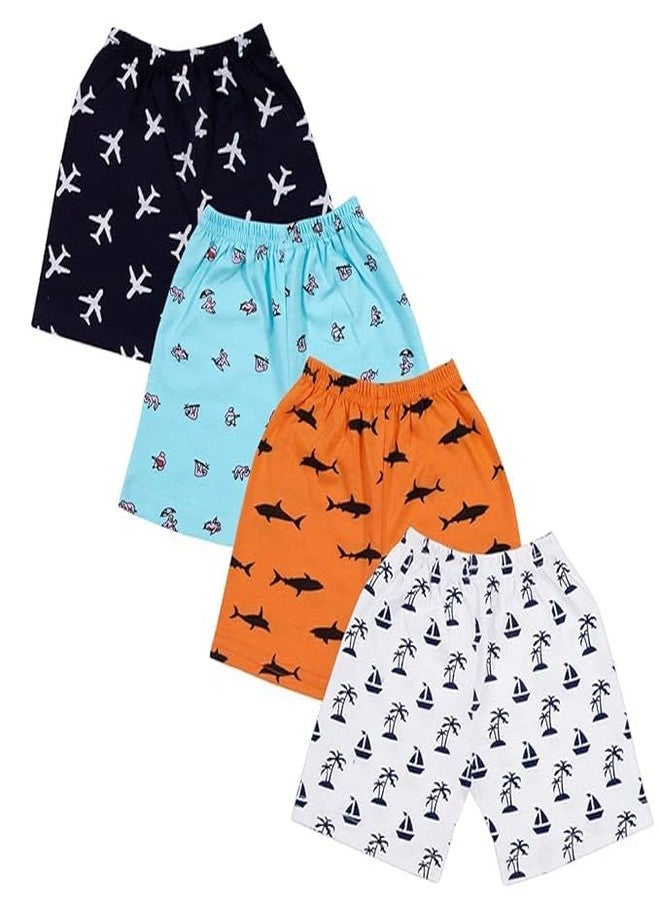 Magic Town Baby Cotton Short/Nicker for Unisex Baby (0-24 Months) Pack of 4 (in, Age, 18 Months, 24 Months, Regular) Multicolour - Image 1