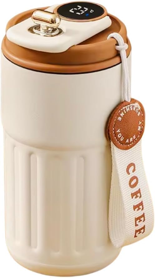 Yagzon Coffee Mug Cup with Insulated Vacuum Thermal, Non-Slip Protective Cover 12 Hours Vacuum Insulation-460 ml 316 Stainless Steel, Leak-Proof Travel Mug with Lid - Image 1