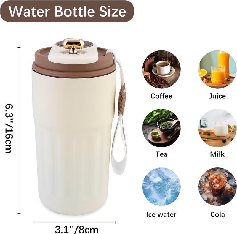Yagzon Coffee Mug Cup with Insulated Vacuum Thermal, Non-Slip Protective Cover 12 Hours Vacuum Insulation-460 ml 316 Stainless Steel, Leak-Proof Travel Mug with Lid - Image 3