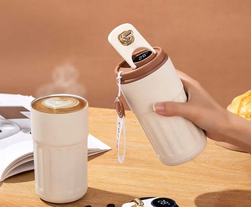 Yagzon Coffee Mug Cup with Insulated Vacuum Thermal, Non-Slip Protective Cover 12 Hours Vacuum Insulation-460 ml 316 Stainless Steel, Leak-Proof Travel Mug with Lid - Image 4