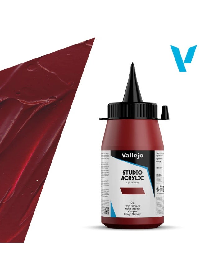 فاليجو أكريليك ستوديو ٢٦ روز مادر ٥٠٠ مل - طلاء أكريليك عالي الجودة للفنون والمنمنمات والنماذج