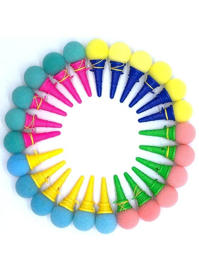 Meirrnyyu 24 Pcs 4inch Ice Cream Foam Ball Launcher,Mini Ice Cream Cone Shooter Toys for Kids,Children,Carnival Prize,Party Favors  - Image 5